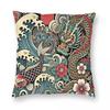 Federa Cuscino Irezumi Giapponese Drago Carpa Poliestere Lino Velluto Fantasia Zip Decorativa Federa Cuscino da Divano Copricuscino da Letto