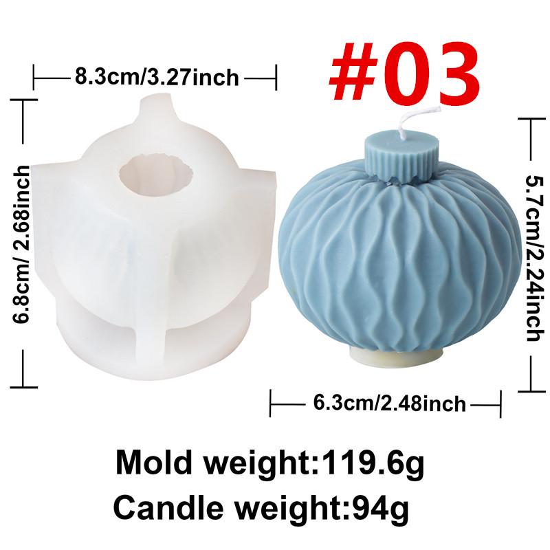 Geometrische Weihnachts-Kugel Kerze Silikonform Glockendesign Geeignet für Aromatherapie-Kerzen Gips-Bastelarbeiten Weihnachts-Heimdekoration