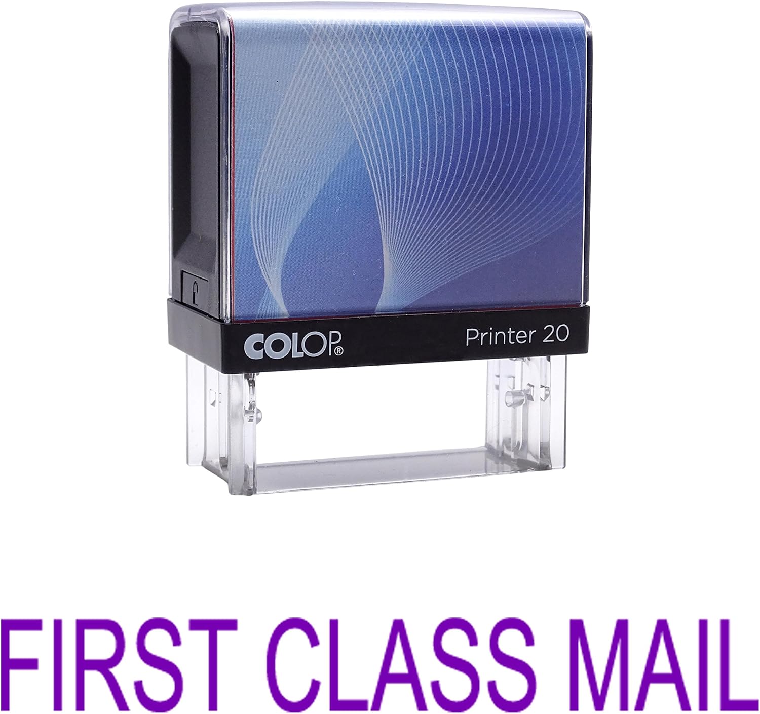 

FIRST CLASS MAIL Self Inking Rubber Stamp Custom Colop Office Stationary P20 Mini Stamper 14 mm x 38 mm Фіолетовий