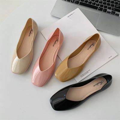 Women's Casual Ballet Flats Square Toe Ballerina Flats Shoes Comfortable Office Work Shoes Summer Driving Flats for Women Non-Slip Dressy Shoes