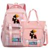 2Pcs/set Anime One Piece Large Capacity Handbag for Teenager Student Children Girl Boy Back To School Washable Versatile Crossbody Shoulder Bag