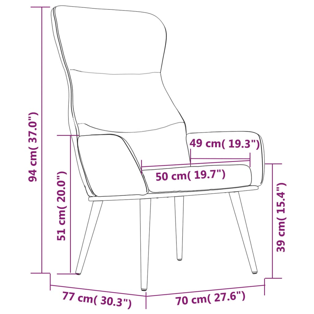Relax Armchair Dark Grey Fabric