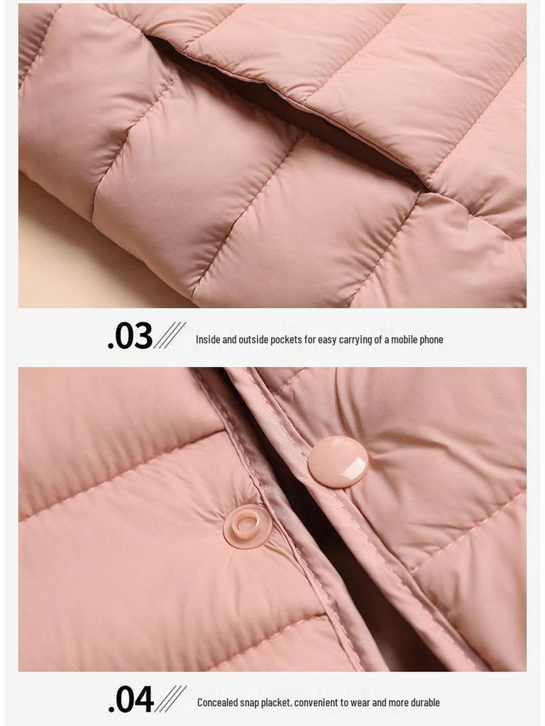 2025 Damen Herbst/Winter Leichte Daunen Baumwolljacke - Kurz, Warm, Koreanische Slim-Fit Mode