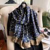 New 90*180CM Fashion Luxury Lady Print Design Shawl Soft Satin Silk Scarf Shawl Versatile Women Long Silk Scarves