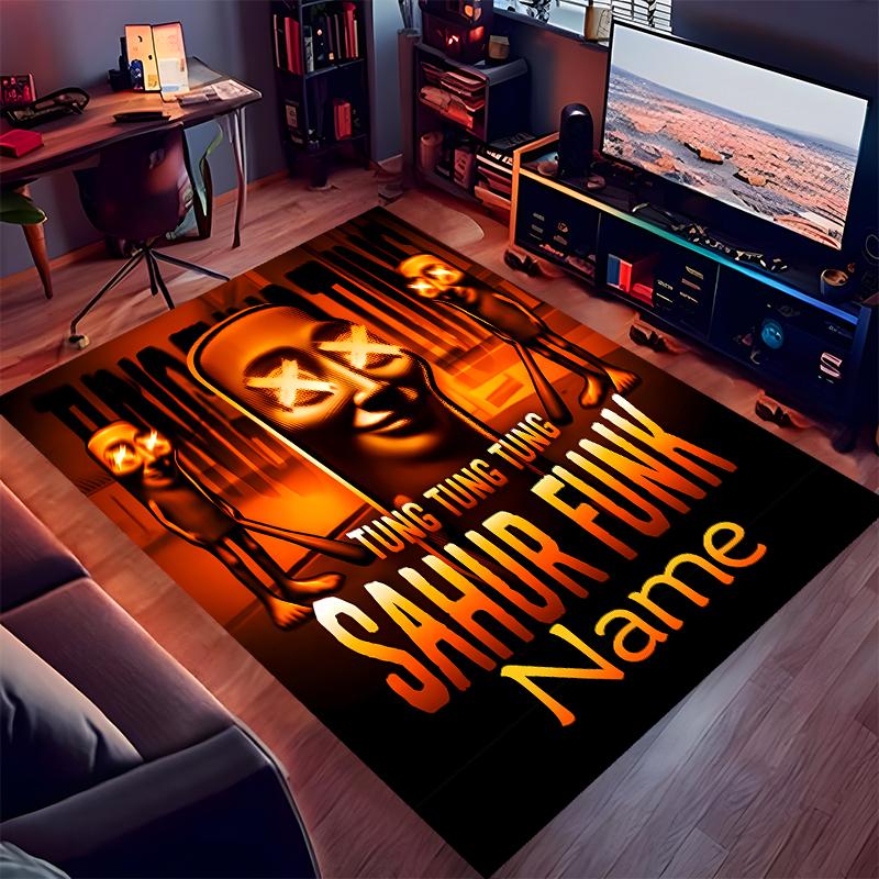 Custom Personalization Italian Brainrot Animal Print Area Rug - Soft, Washable Non-Slip Indoor Mat,Living Room,Home&Office Decorative Rug