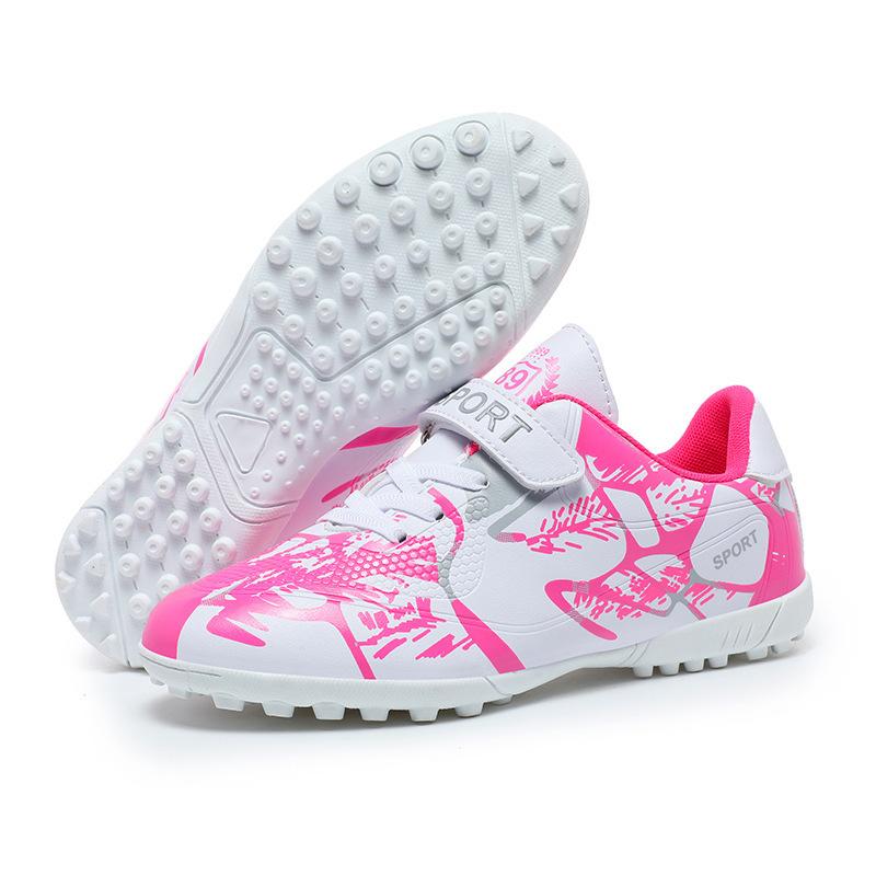 New 218 children's Velcro football shoes men's TF broken nails primary school girls' adolescents AG long nails big children's shoes