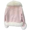 Women Fur & Faux Fur Coats ,turndown Collar, Pure Color, Loose and Casual, Fur Long-sleeved Coats ,Faux Fur Coats ,pocket Jacket
