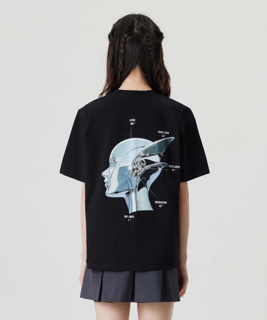 Sudalkeompeoni Cyber Graphic T-Shirt Black