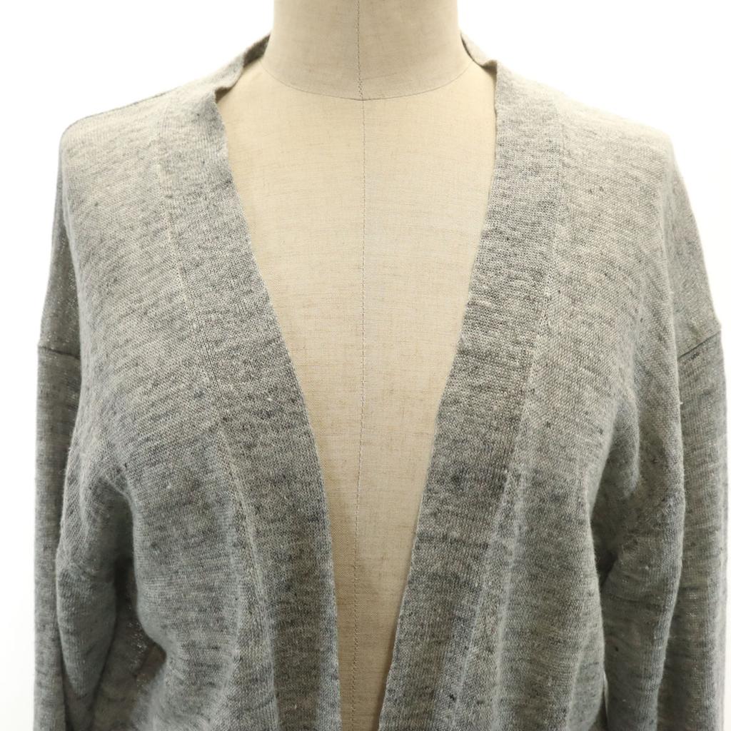 Ron Herman Linen 100% Long sleeve long knit cardigan XS gray Women Used