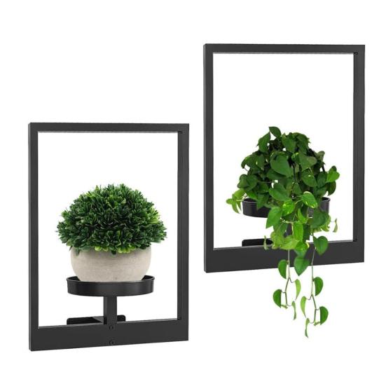 Metal Frame Plant Holder Wall Mounted Iron Frame Plant Holder Potted Plants Frame