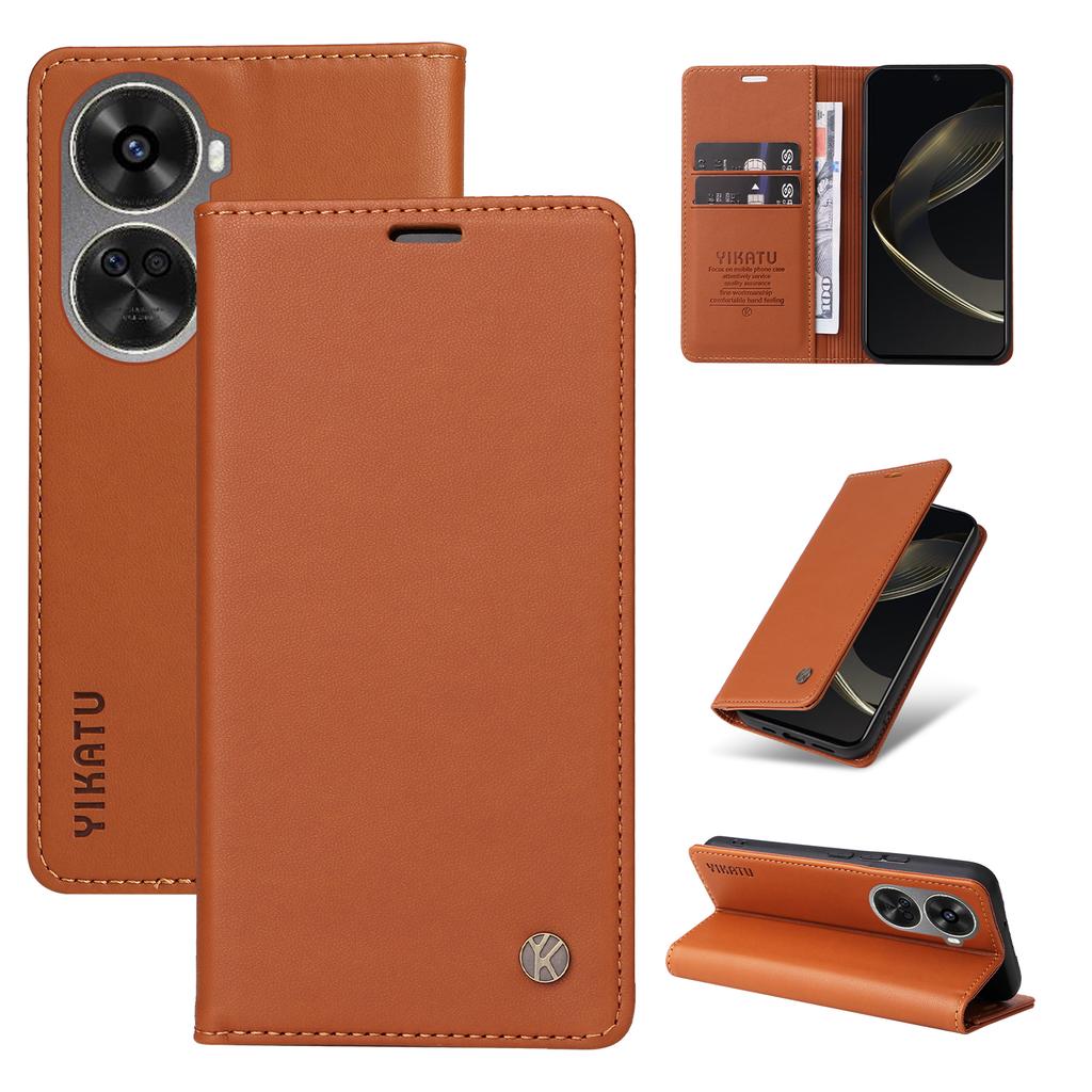 YIKATU YK-001 For Huawei nova 12 SE 4G/nova 11 SE Case Wallet Leather Phone Cover Strong Magnetic Closure