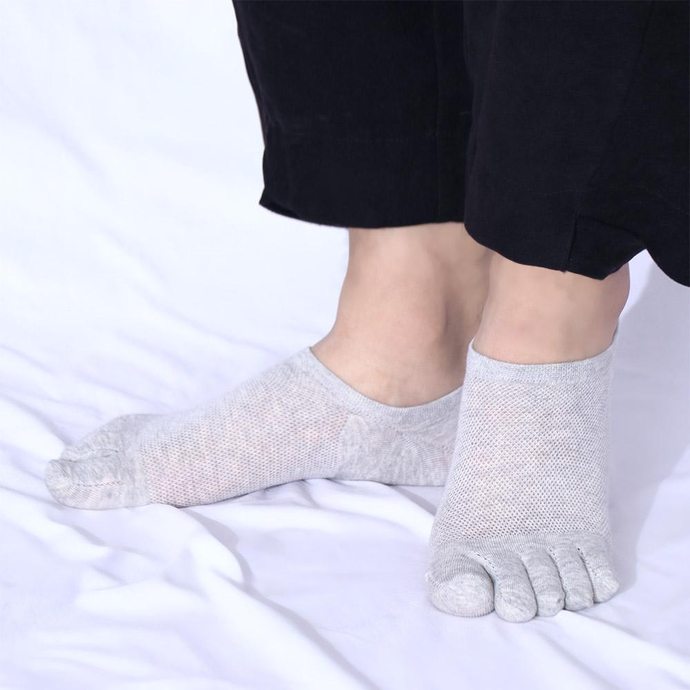 Warm All-match Solid Color Soft Simple Women Men Hosiery Cotton Socks Short Socks Five Toes Socks