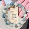 Bodhi Root Six-Character Mantra Beads: Women's Wrap-Around Bracelet for Prayer & Meditation.