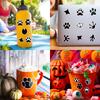 New 50 Black Animal Claw Print Cartoon Stickers Dog Claw Cat Claw Cute Creative Decorative Stickers