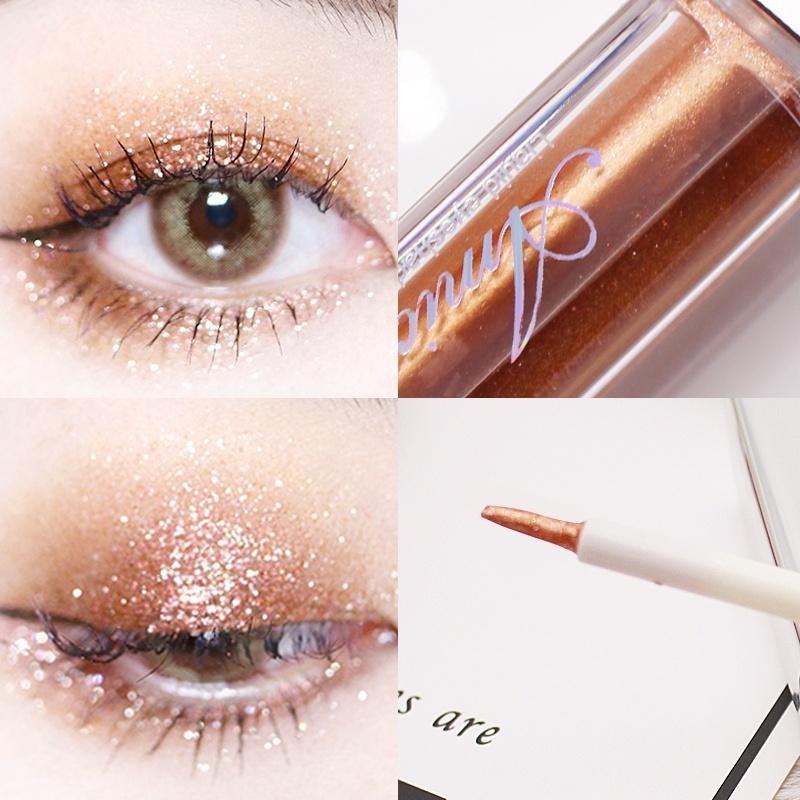 1pcs 10 Colors Liquid Eyeshadow for Women Diamond Shimmer Highlighters Long Lasting Shine Eye Shadow Makeup for Party Wedding