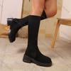 Fashion Comemore Autumn New Suede Elastic Socks Boots for Women Thick Bottom Breathable Knee High Boots Female High Heels Women Shoes