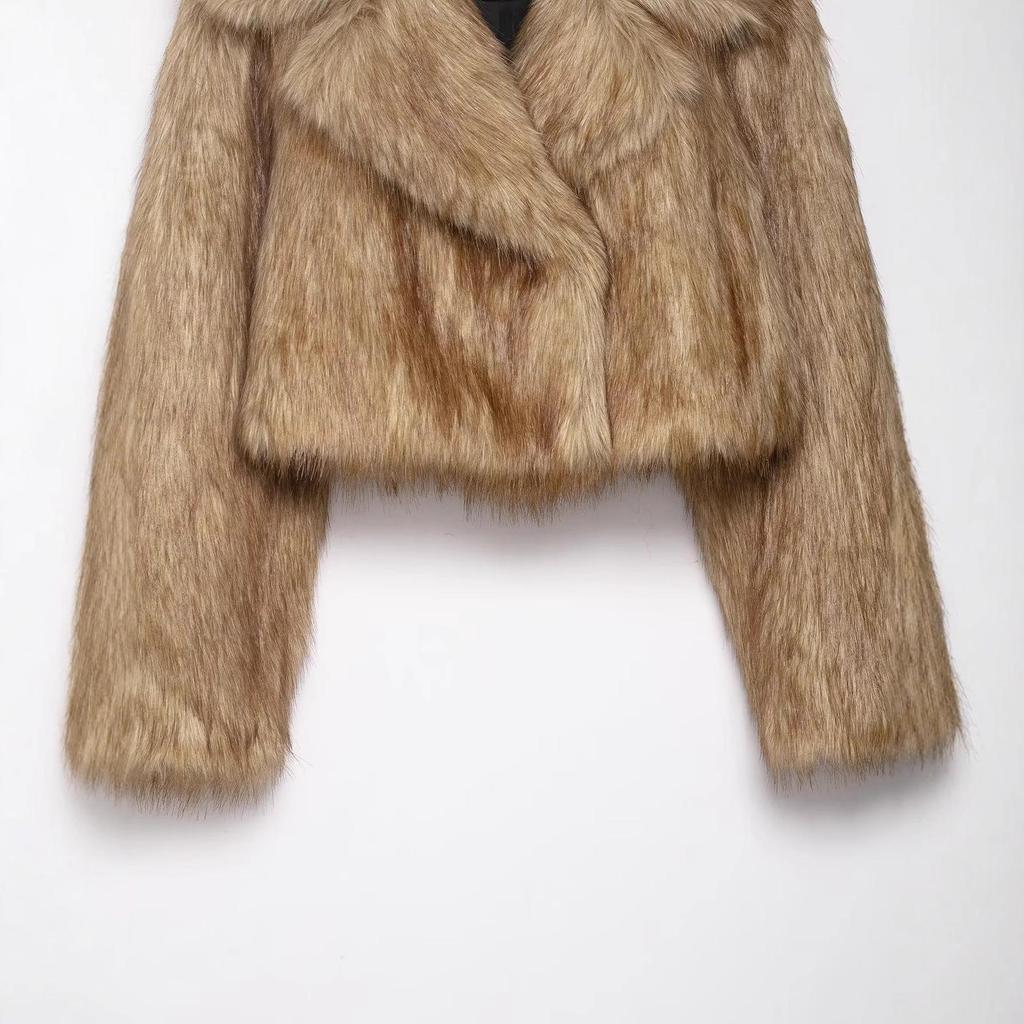 European & American Women's Faux Fur Short Jacket - Fashionable & Casual