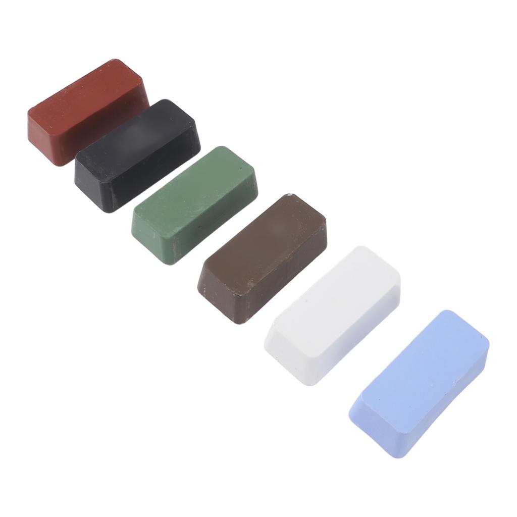 6 Pcs Metal Polishing Bar Multi Functional Solid Wax Metal Buffing Paste for Stainless Steel