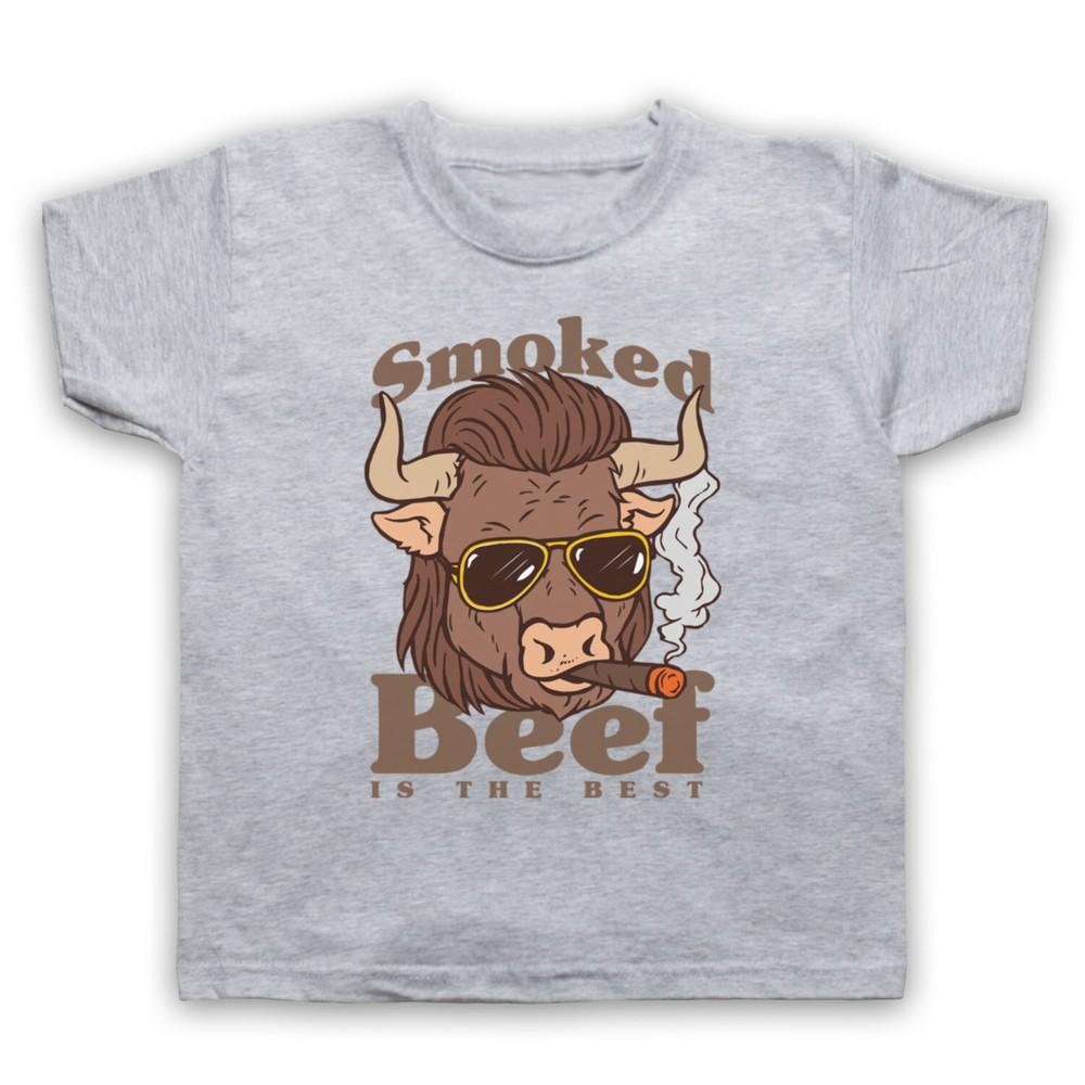 

Smoked Beef Is The Best Bbq Barbeque Love Steak Brisket Kids Childs T-Shirt M