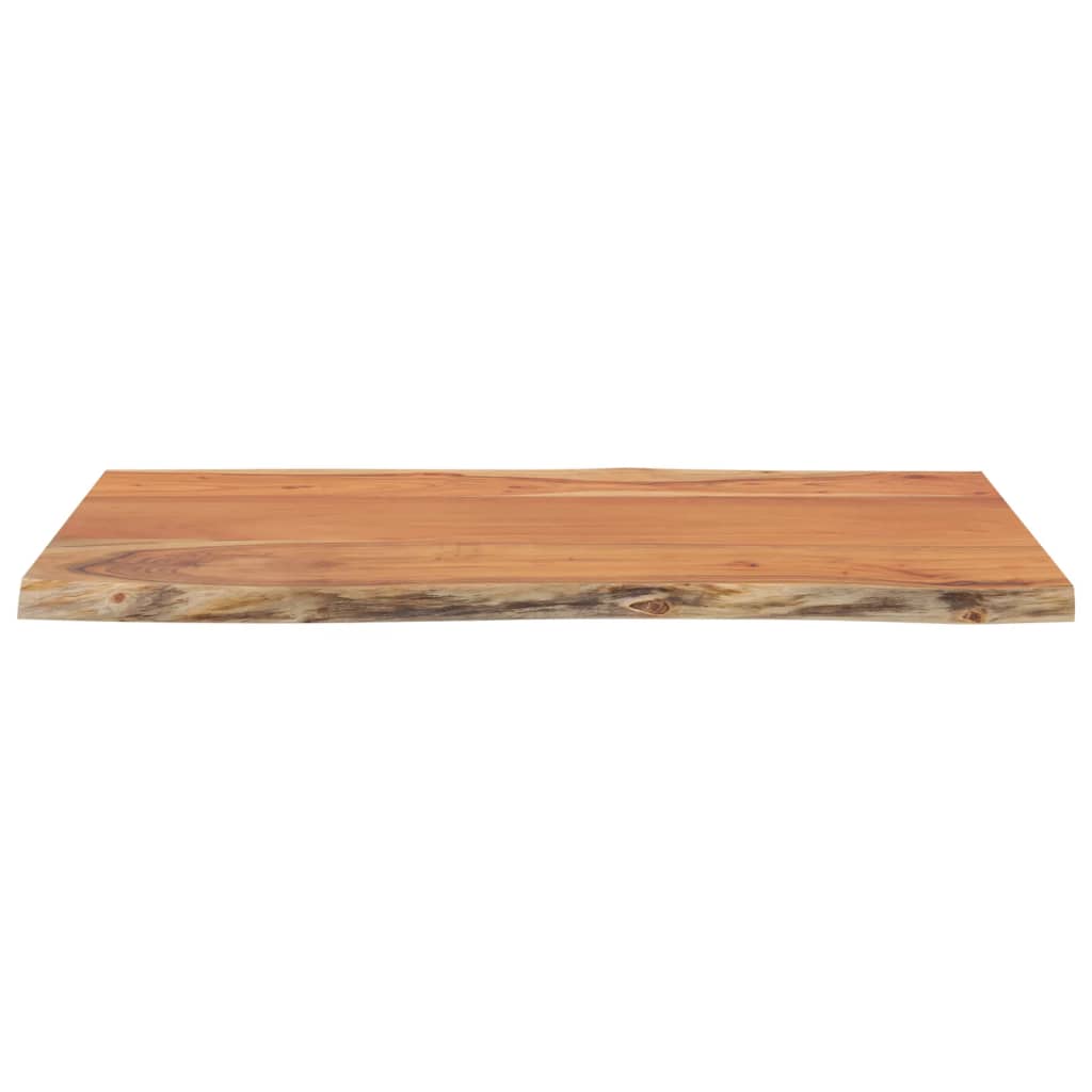 Table Top 60 x 40 x 2.5 cm Rectangular Solid Acacia Wood Live Edge
