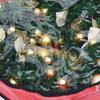 Xmas Wreath Storage Bag with Portable Handle Single Sided Transparent Reusable Tear Proof PE PVC