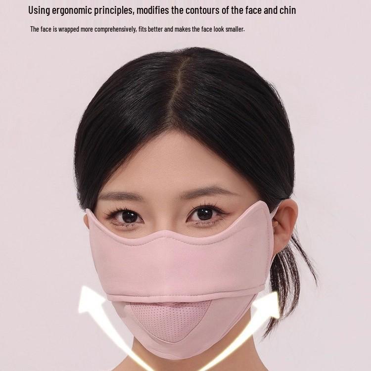 Women's Windproof Warm Fleece-Lined Cycling Face Mask - Breathable, Cold-Proof, Sun Protection