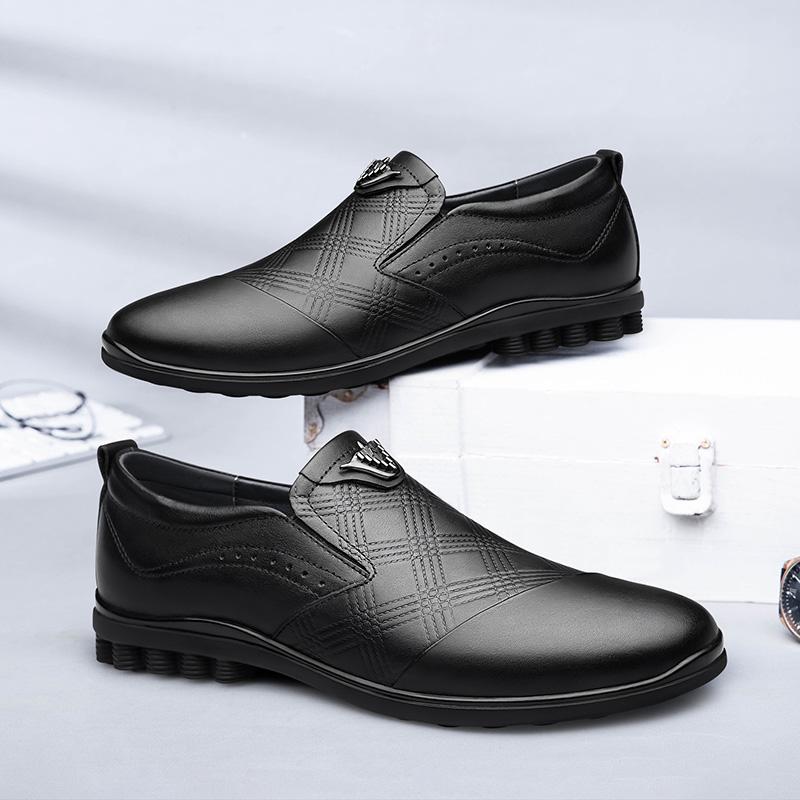 New Mens Shoes Casual Slip On Formal Luxury Brands Shoes Men Loafers Moccasins Genuine Leather Driving Shoes Evening Dress