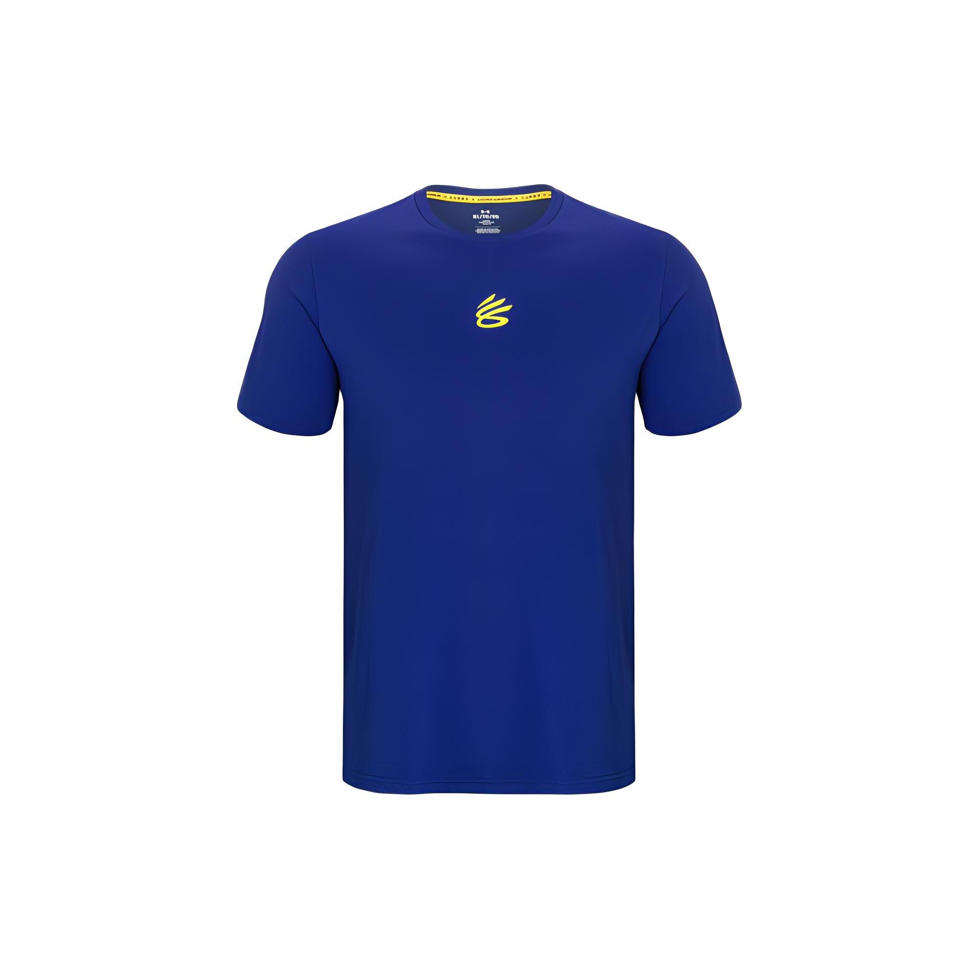 Under Armour Curry Logo T-shirt Royal Blue Men s 1377545-400 XL