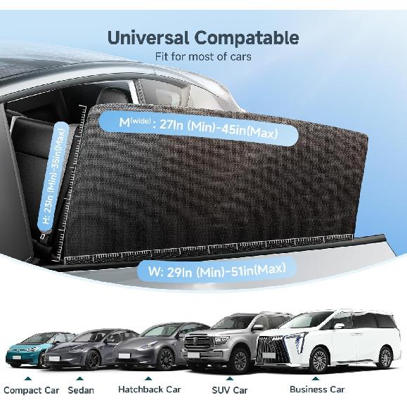 [Upgraded] DMJN Car Window Shade For Baby, [Nano-Ice-Crystal Coating] Efficient Block UV & Scorching Sun, Easy To Tall Side Automobile Privacy Shade