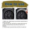 3pcs Car Tire Marker Car Compact Portable Waterproof Quick Drying Painting Marker Graffiti Pen