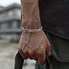 Bracciale con ali d'argento alla moda e versatile, braccialetto retrò punk alla moda, regali per festival di banchetti per uomini e donne, accessori di gioielli unici