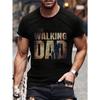 European Sizes Men's The Walking Dad TV Show Inspired T-Shirt - Casual Short Sleeve Tee with Stick Figure Family Design (Dad &)