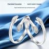 S925 Silber 'Immer bei dir' Verstellbarer Umarmungsring - Koreanisches Unisex-Paar-Design