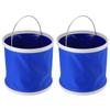 2Pcs Blue 9L Collapsible Bucket Portable Folding Bucket Water Container for Camping Hiking