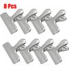 8/4pcs Stainless Steel Sealing Clip Food Snack Sealing Pocket Clip Vacuum Fresh-keeping Clip Kitchen Storage Gadgets Tools