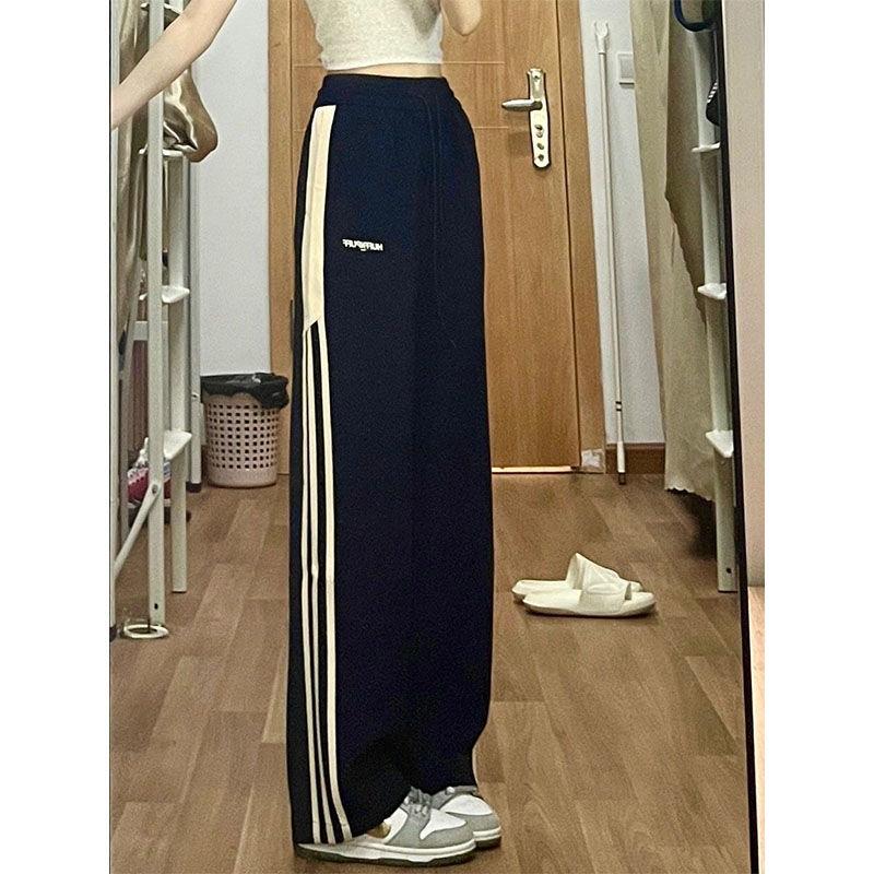 

Винтажные полосатые брюки, женские уличные спортивные штаны в стиле Харадзюку, широкие спортивные брюки в стиле хип-хоп с парашютом, повседневные 2XL
