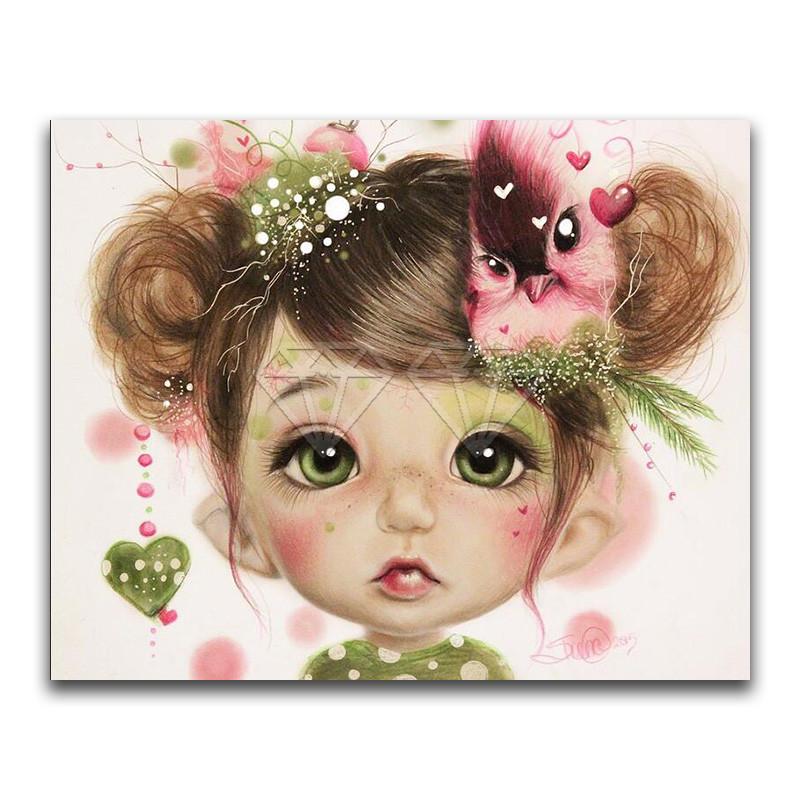 5D-Diamant-Malerei-Set zum Selbermachen, Bildschirmmädchen, Diamant-Stickerei, Strass-Dekorationen für Zuhause