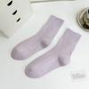 Women's White Long Cotton Mid-Tube Socks - Trendy Japanese-Inspired Summer Style with Loose Fit