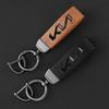 Car Vintage Leather Keychain Ring Zinc Alloy Chain Key For KIA Carnival Niro EV9 K8 Forte Cerato Sportage Ray EV Telluride Rtzup33