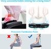Car Wedge Seat Cushion Memory Foam Comfortable Seat Cushion-Orthopedic Support For Car Driver Seat Office Chair Wheelchairs