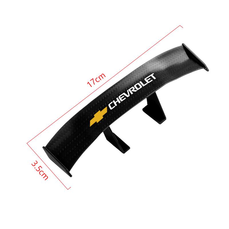 Kohlefaser Auto Mini Heckspoiler Mini Kleines Flügelmodell Dekoration für Chevrolet Captiva Trax Aveo Colorado Cruze Spark Malibu