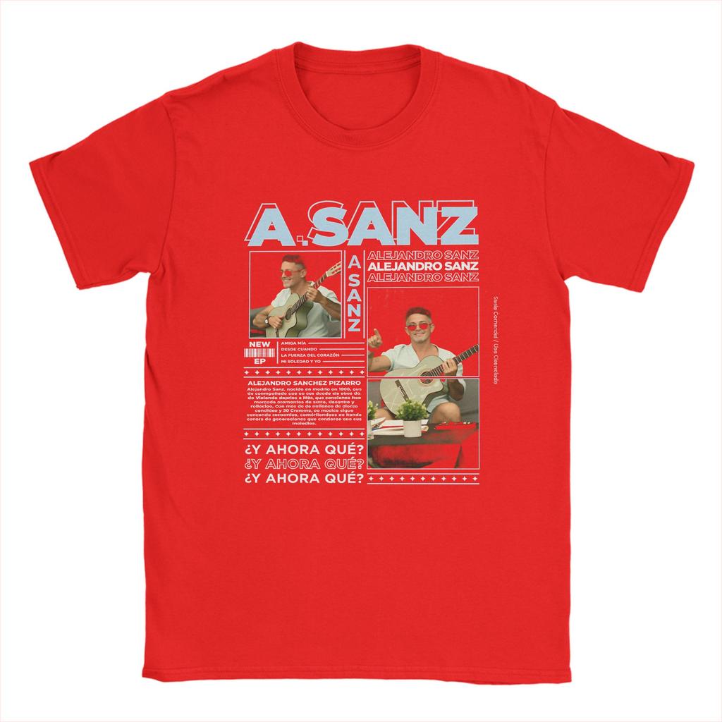 Singer Alejandro Sanz Pop Music T Shirt Novelty TShirts Short Sleeves Y2K Retro Tshirt Summer Cotton 4XL 5XL 6XL Clothes