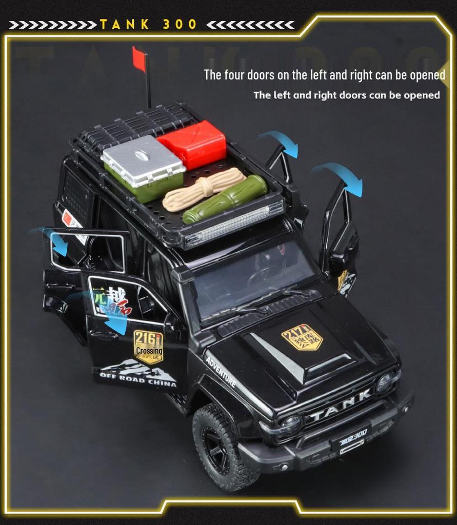Softworld Off-Road Vehicle 1/24 Alloy Car Model with Sound & Light – Children's Pull-Back Toy