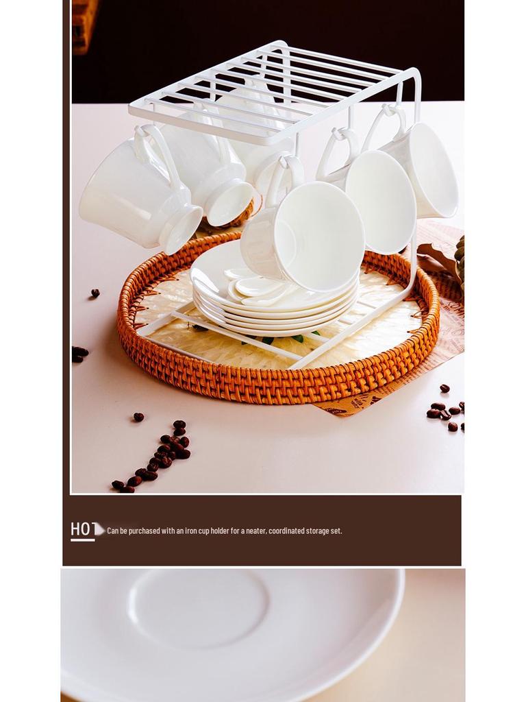 White Bone China Ceramic Latte & Tea Cup