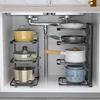 Stainless Steel Under-Sink Double Layer Pot Rack