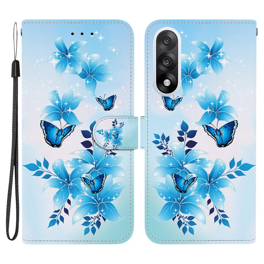 For OnePlus Nord 5 5G Case Pattern Printing Leather Flip Wallet Phone Cover with Lanyard