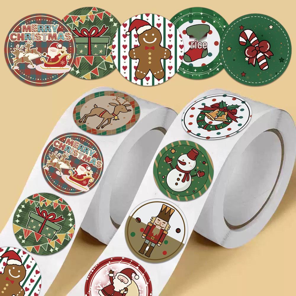 500 Blatt/Rolle Kreatives Weihnachtswashi-Tape für Notizbücher, Dekorationen, Briefumschläge und Cartoon-Persönlichkeits-Sticker.