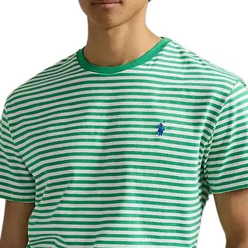 Polo Ralph Lauren SS25 Round Neck Striped Embroidered Short Sleeve T-Shirt Men Tops 710960660-004