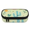 Pen Case 300D Polyester Simple Design Zip Around Closure with Main Pocket Mesh Layer and Removable Pen Divider for Boys Girls