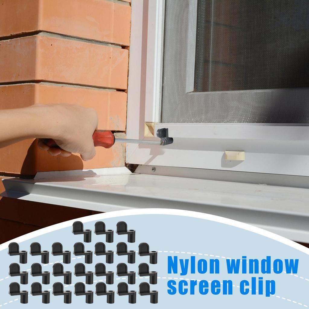 Window Screen Clip 24 Pieces Window Screen Retainer Clips Hardware Tight Fit Storm Panels Offset Fasteners Replacement Parts For